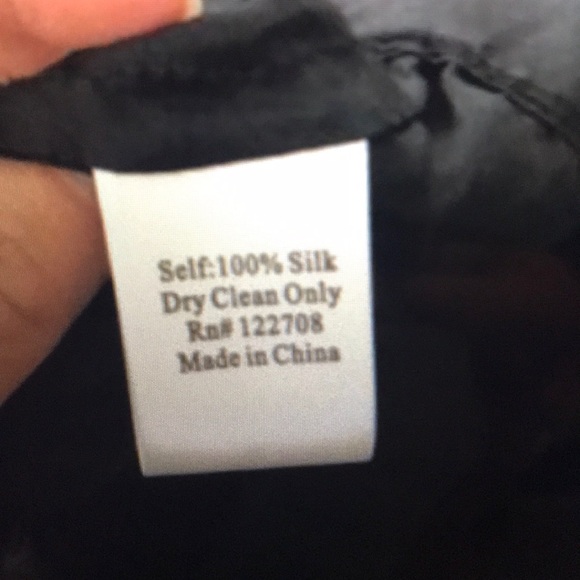 PETE & GRETA black silk ruffled dress S - Picture 8 of 8